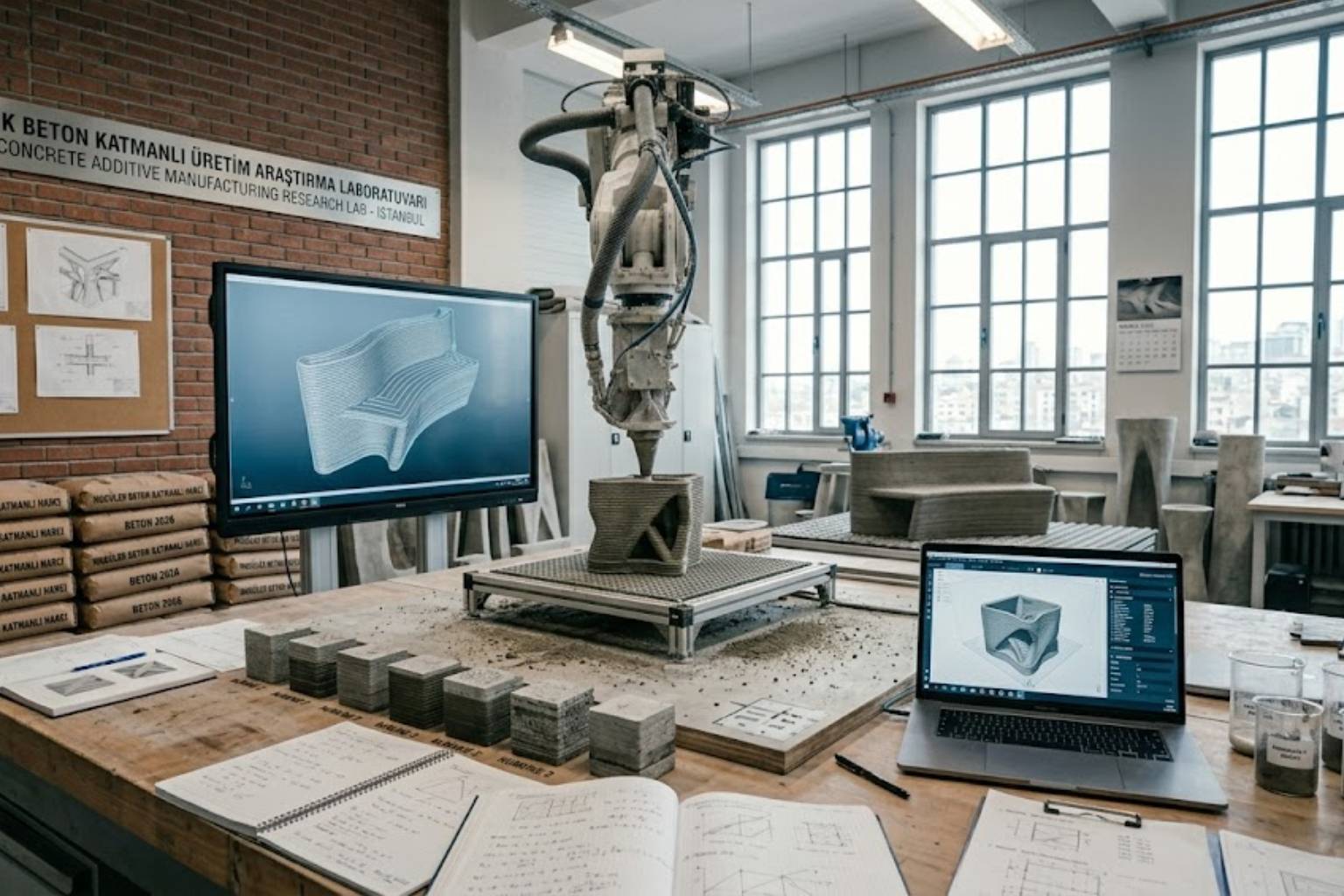 Üniversitelerde 3D Beton Yazıcı Kullanımı