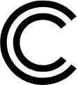 Blank white circle with thin outline on white background